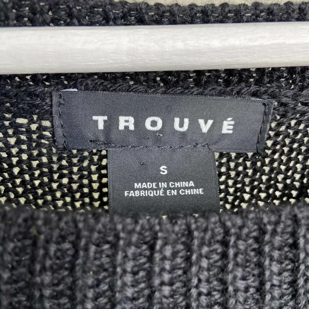 Trouve Striped Color Blocked High Low Sweater
